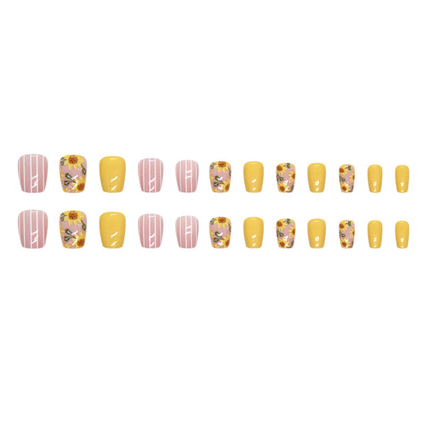 12 Sizes-24 Pcs Press On Nails W1456