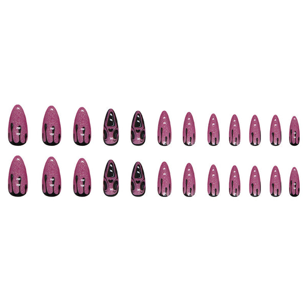 12 Sizes-24 Pcs Press On Nails W1278