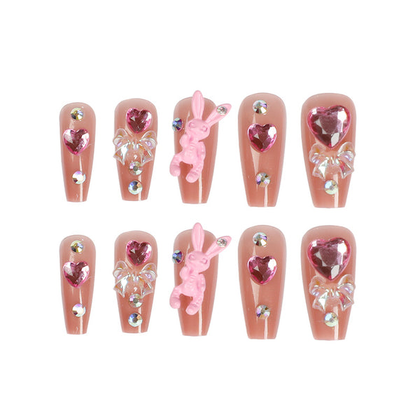 12 Sizes-24 Pcs Press On Nails JP1302