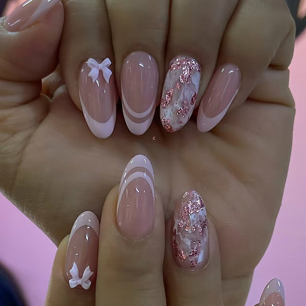 12 Sizes-24 Pcs Press On Nails Z1066