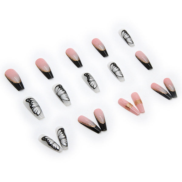 12 Sizes-24 Pcs Press On Nails W104