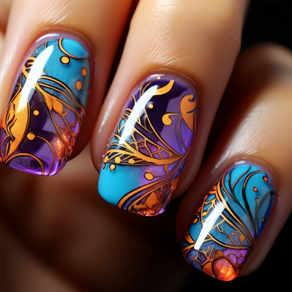12 Sizes-24 Pcs Press On Nails Y425