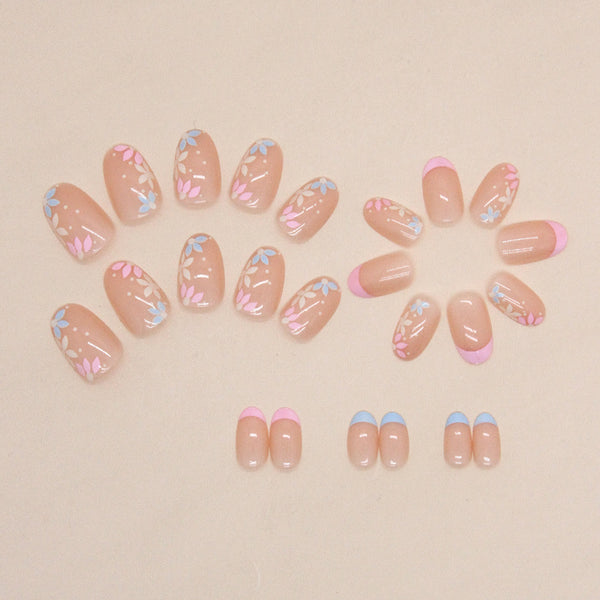 12 Sizes-24 Pcs Press On Nails W1213