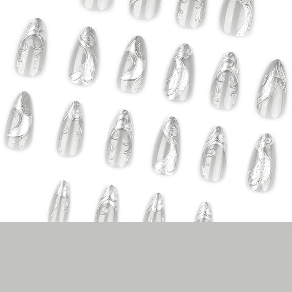 12 Sizes-24 Pcs Press On Nails JP3998