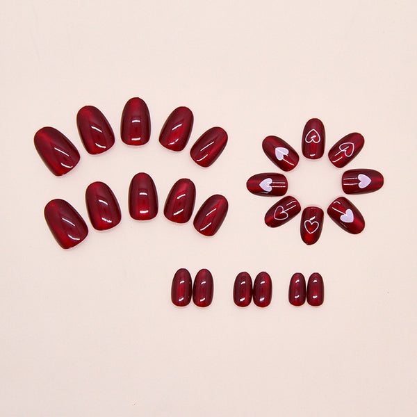 12 Sizes-24 Pcs Press On Nails W1890