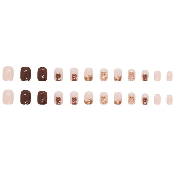 12 Sizes-24 Pcs Press On Nails W556
