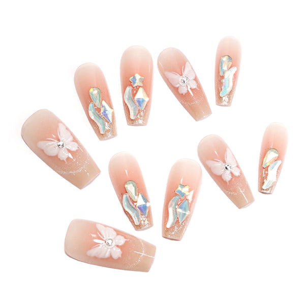 12 Sizes-24 Pcs Press On Nails SP107