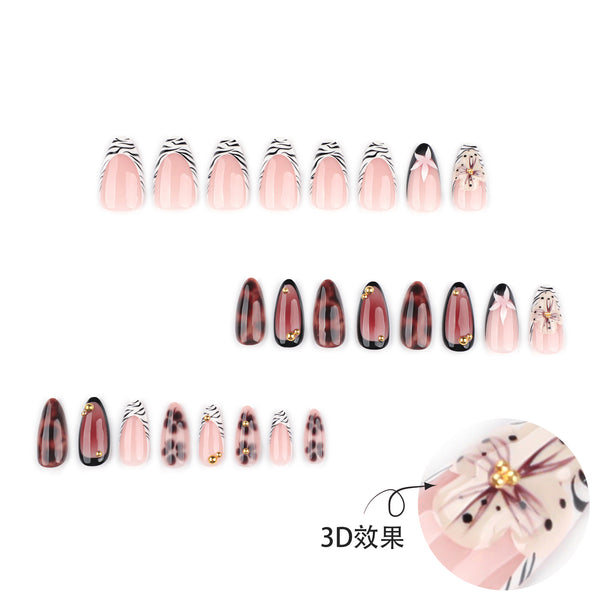 12 Sizes-24 Pcs Press On Nails JP4082