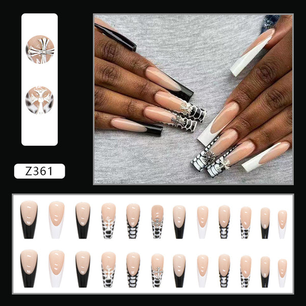 12 Sizes-24 Pcs Press On Nails Z361