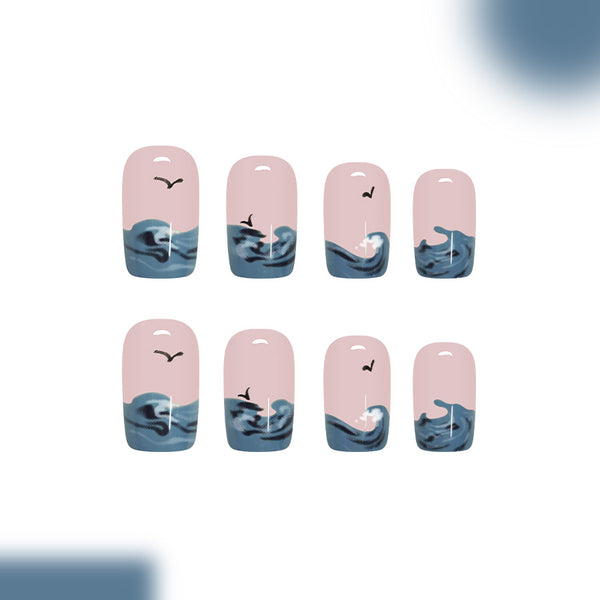 12 Sizes-24 Pcs Press On Nails C1603