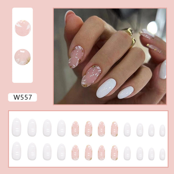 12 Sizes-24 Pcs Press On Nails W557