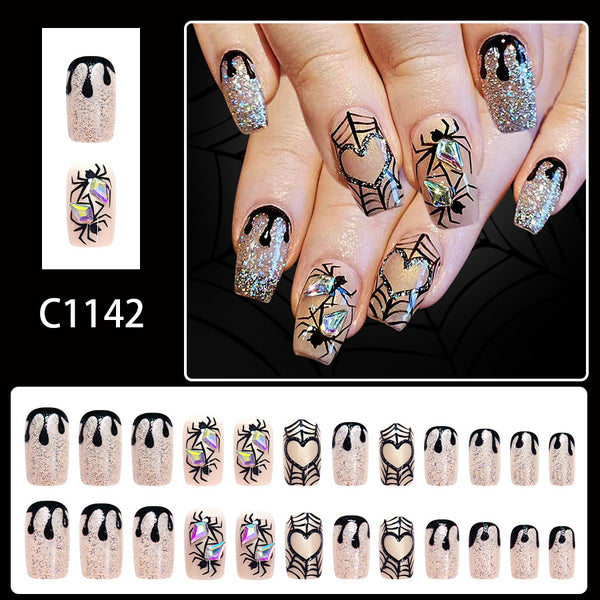 12 Sizes-24 Pcs Press On Nails C1142