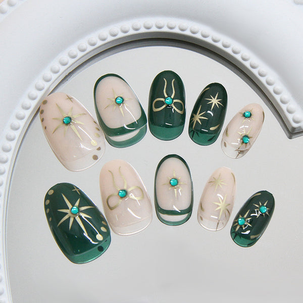 12 Sizes-24 Pcs Press On Nails Z1030