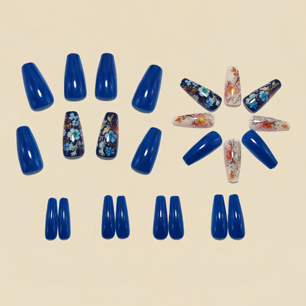 12 Sizes-24 Pcs Press On Nails Y1571
