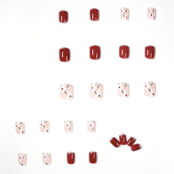 12 Sizes-24 Pcs Press On Nails JP1106