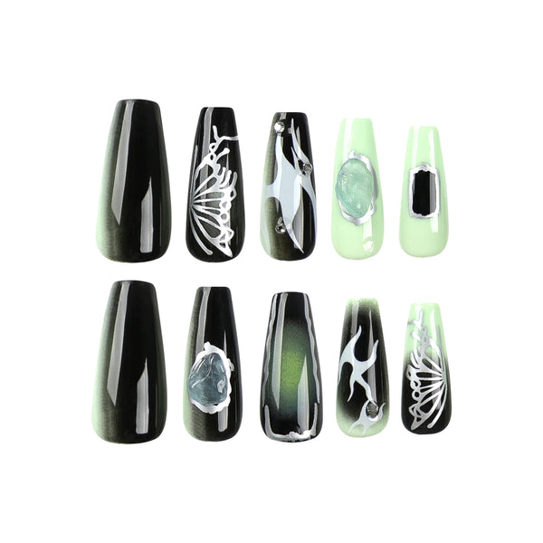 12 Sizes-24 Pcs Press On Nails JP2678
