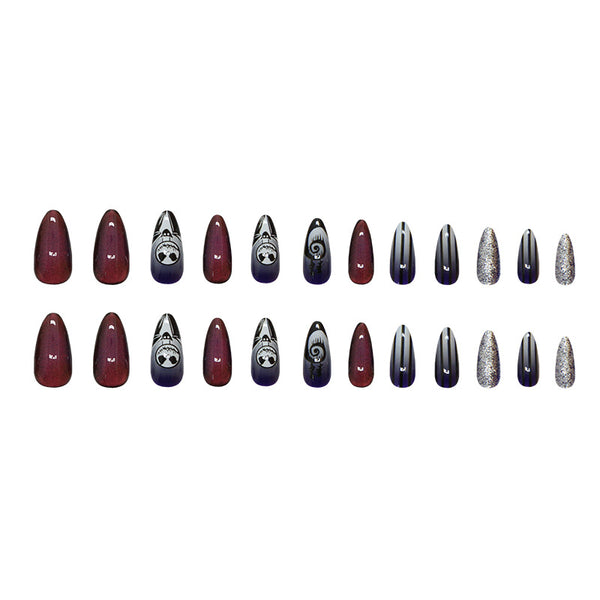 12 Sizes-24 Pcs Press On Nails W1831