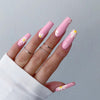 Glossy Long Pink Square Press on Nails