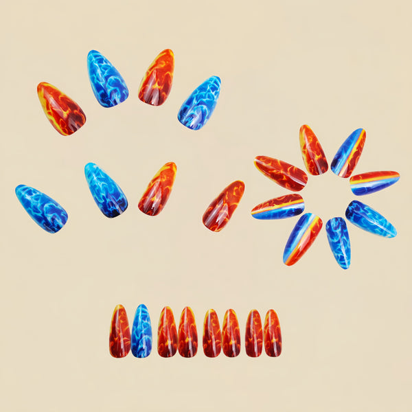 12 Sizes-24 Pcs Press On Nails Y1504
