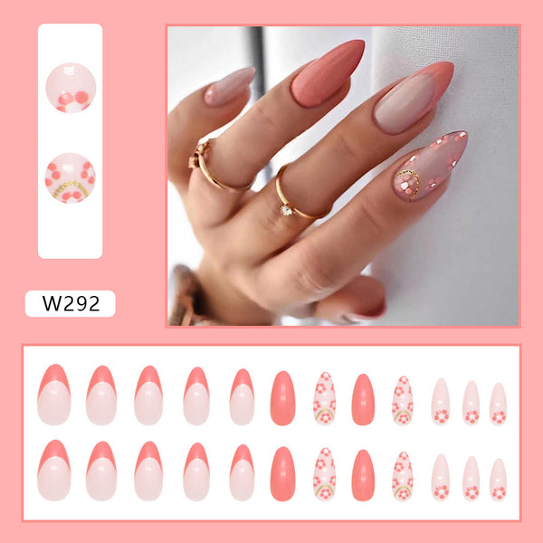 12 Sizes-24 Pcs Press On Nails W292