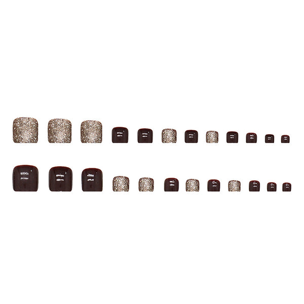 12 Sizes-24 Pcs Press On Nails F043