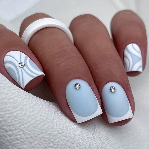 12 Sizes-24 Pcs Press On Nails Z588