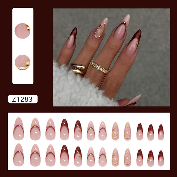 12 Sizes-24 Pcs Press On Nails Z1283
