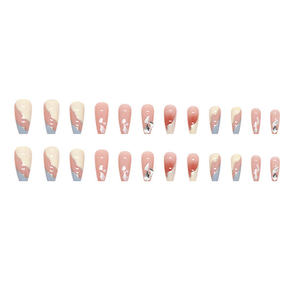 12 Sizes-24 Pcs Press On Nails Z498