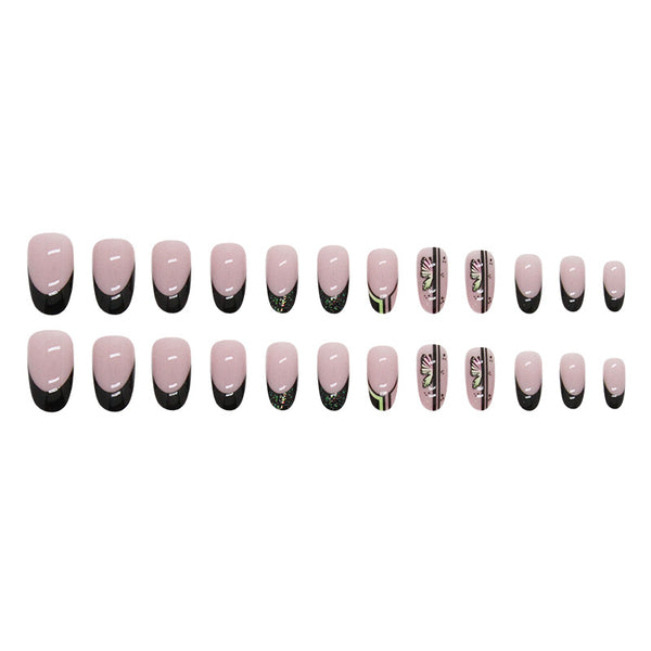 12 Sizes-24 Pcs Press On Nails W982