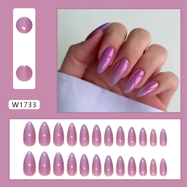 12 Sizes-24 Pcs Press On Nails W1733