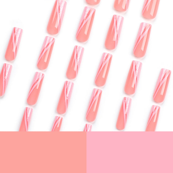 12 Sizes-24 Pcs Press On Nails JP2918