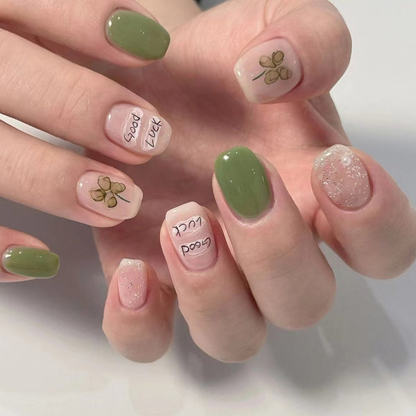 12 Sizes-24 Pcs Press On Nails R856
