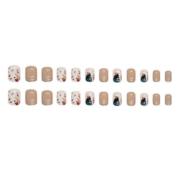 12 Sizes-24 Pcs Press On Nails W1461