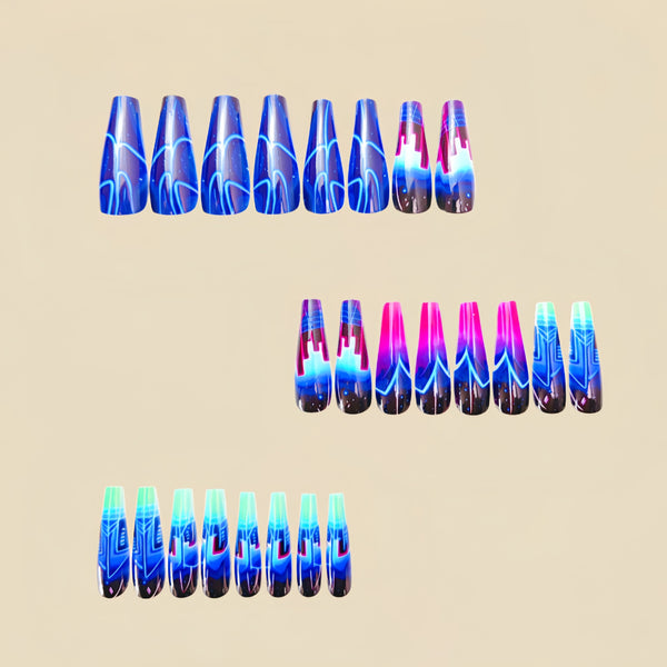 12 Sizes-24 Pcs Press On Nails Y552