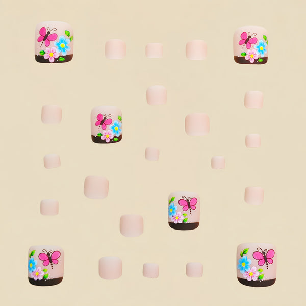 12 Sizes-24 Pcs Press On Nails Y1988