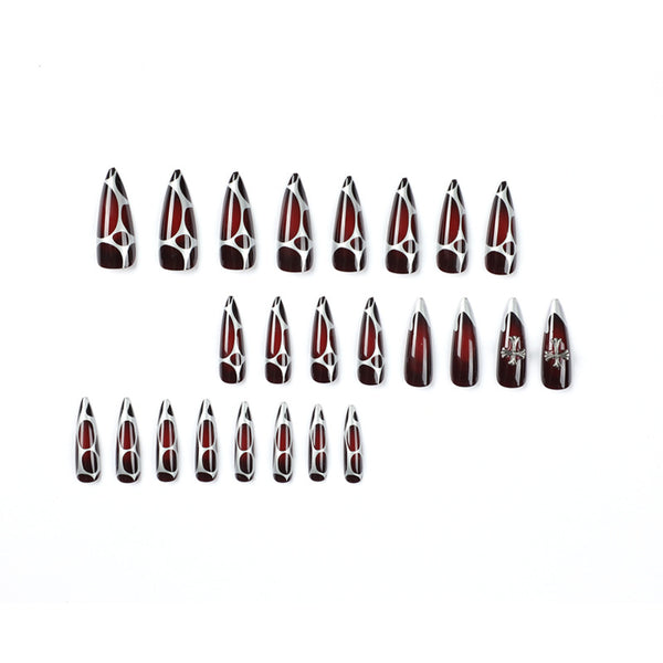12 Sizes-24 Pcs Press On Nails JP2052