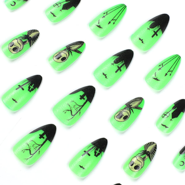12 Sizes-24 Pcs Press On Nails JP1264