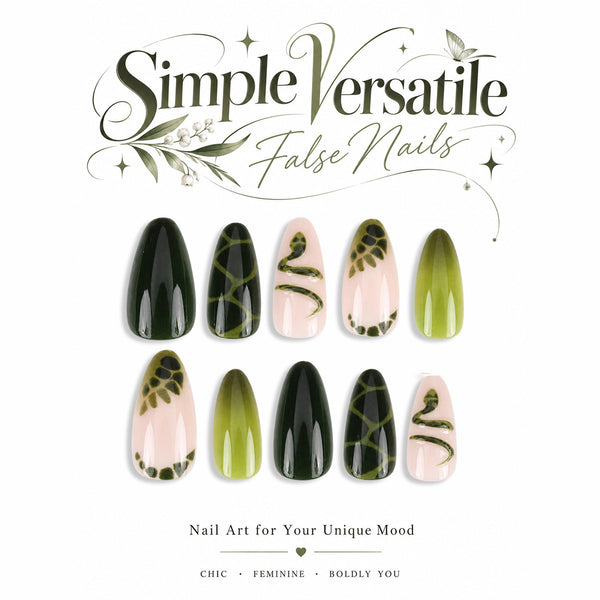 12 Sizes-24 Pcs Press On Nails ZXR-25