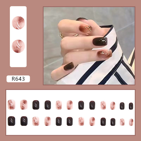 12 Sizes-24 Pcs Press On Nails R643