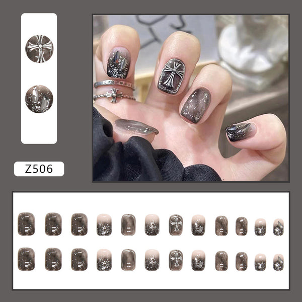 12 Sizes-24 Pcs Press On Nails Z506