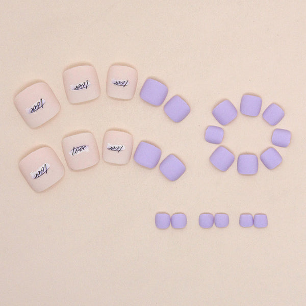 12 Sizes-24 Pcs Press On Nails F121