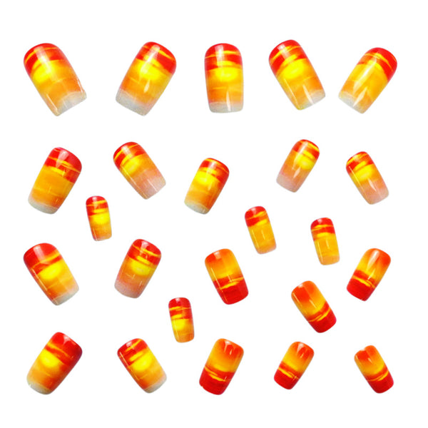 12 Sizes-24 Pcs Press On Nails Y560
