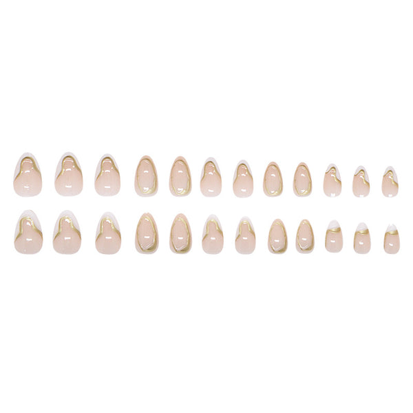 12 Sizes-24 Pcs Press On Nails W2001
