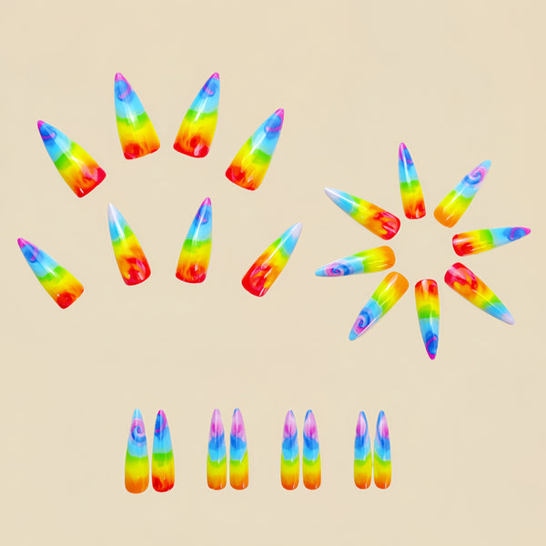 12 Sizes-24 Pcs Press On Nails Y646