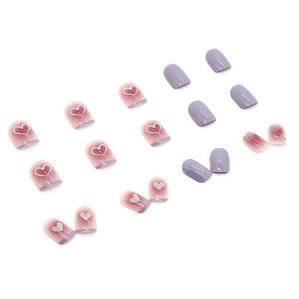 12 Sizes-24 Pcs Press On Nails R503