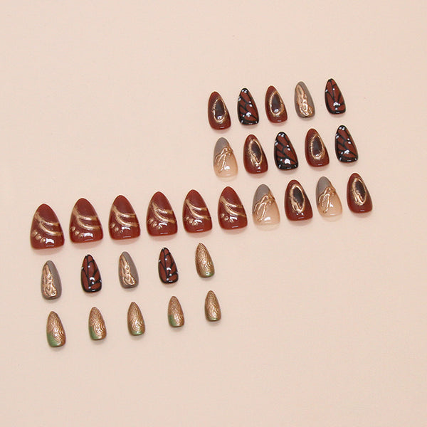 30 Pcs Press On Nails W1731