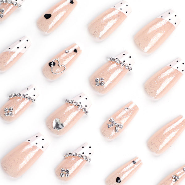 12 Sizes-24 Pcs Press On Nails JP3075