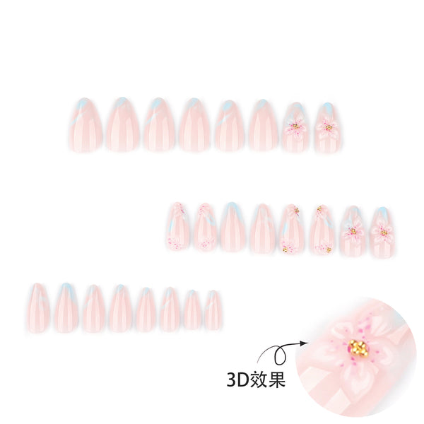 12 Sizes-24 Pcs Press On Nails JP4235
