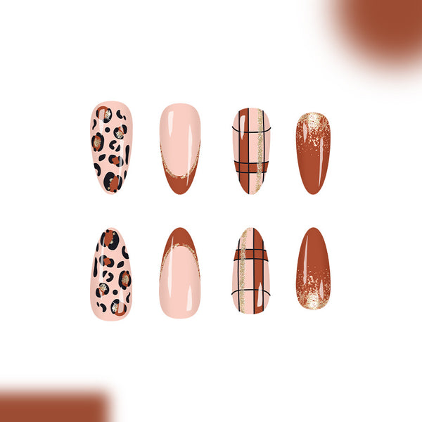 12 Sizes-24 Pcs Press On Nails C1181
