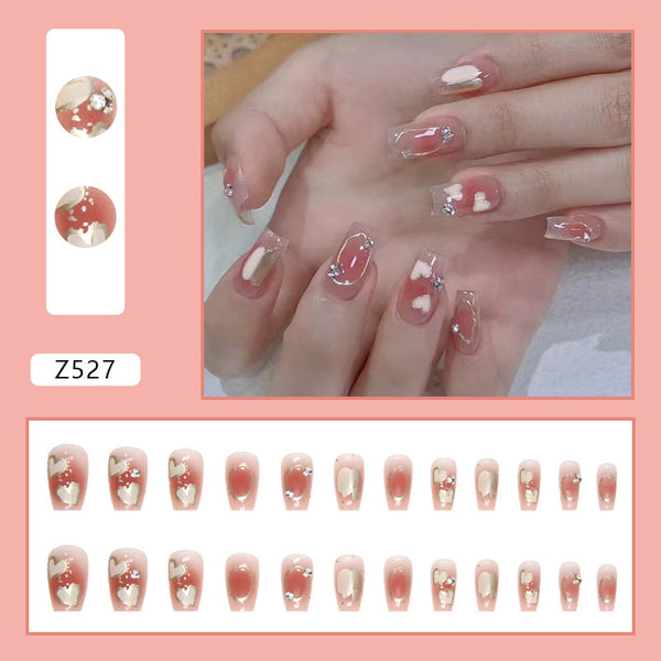 12 Sizes-24 Pcs Press On Nails Z527